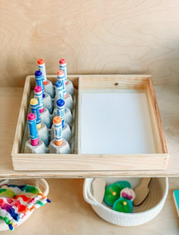 writing tray activity for toddlers