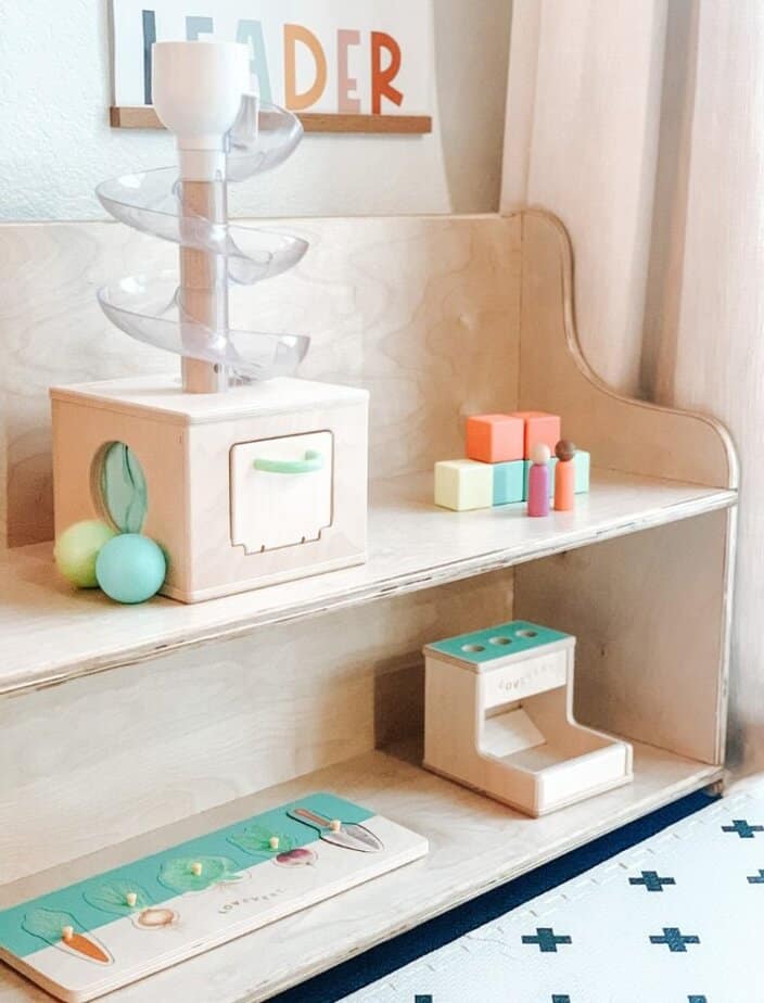 Montessori shelves at home