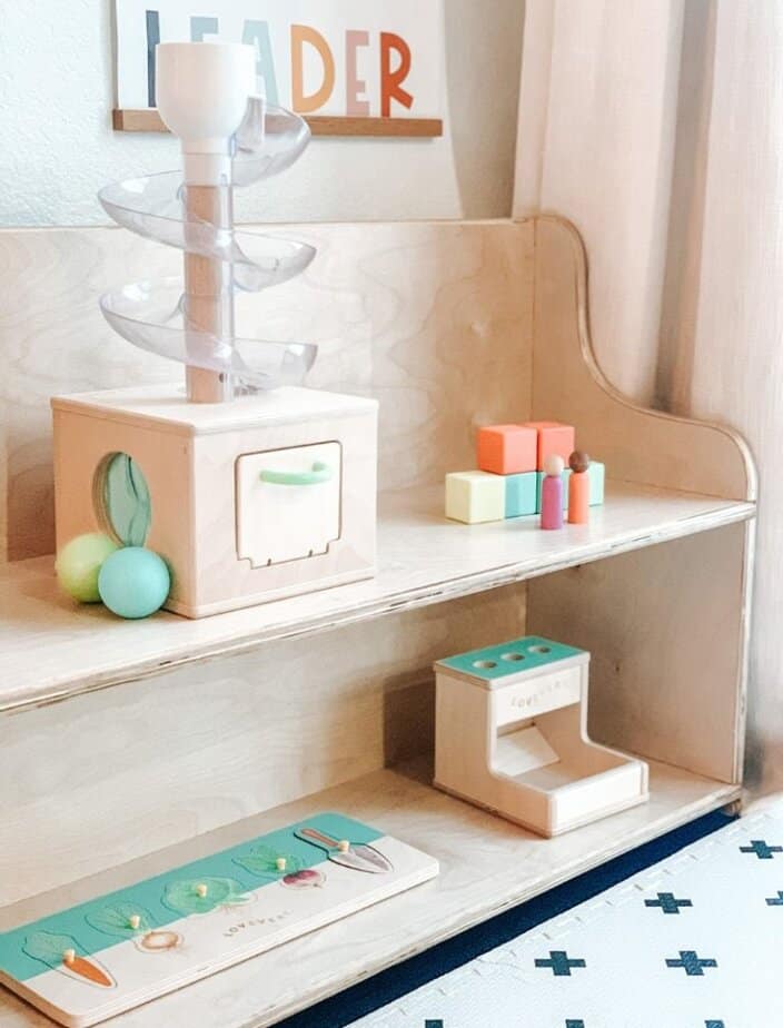 Montessori shelves at home