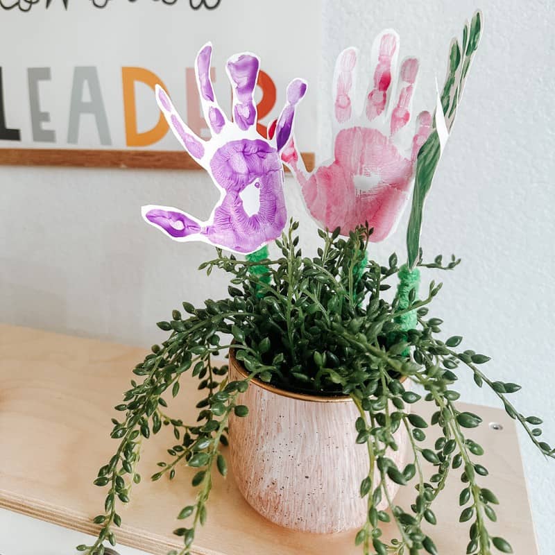 hand flower craft for kids