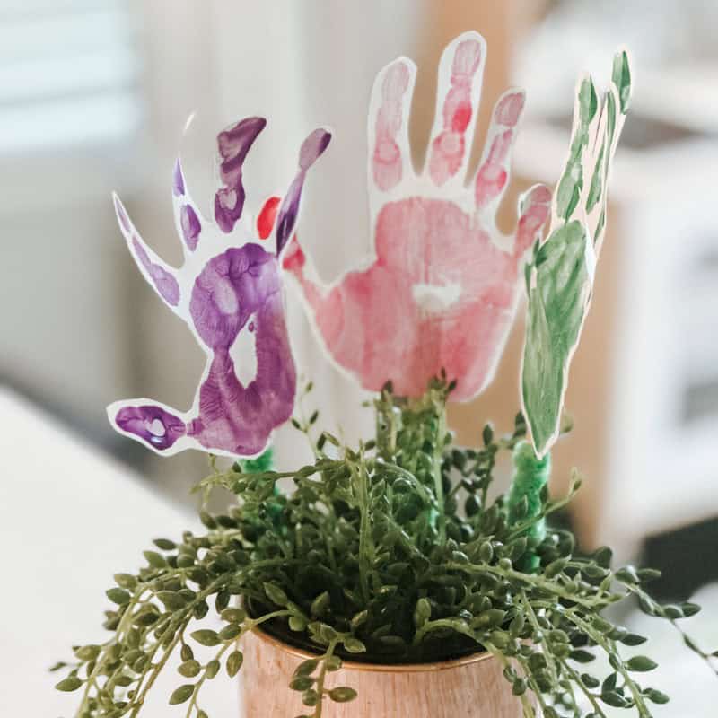 hand flower craft for kids