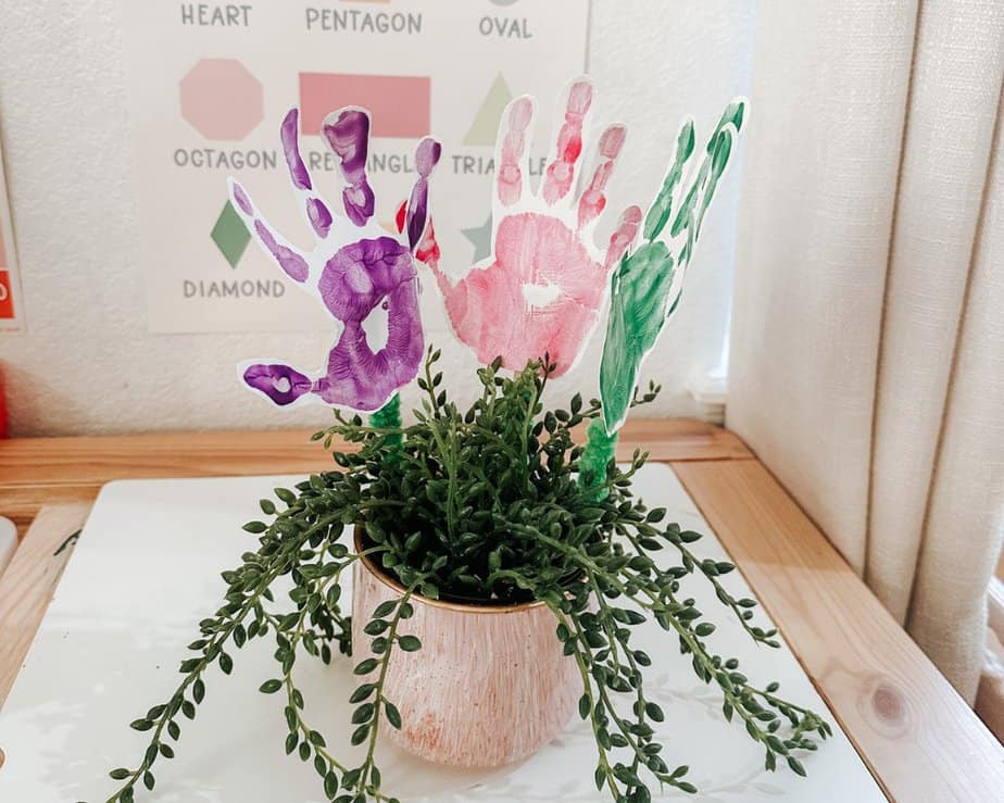 hand flower craft for kids