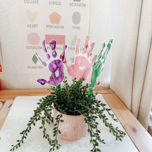 hand flower craft for kids