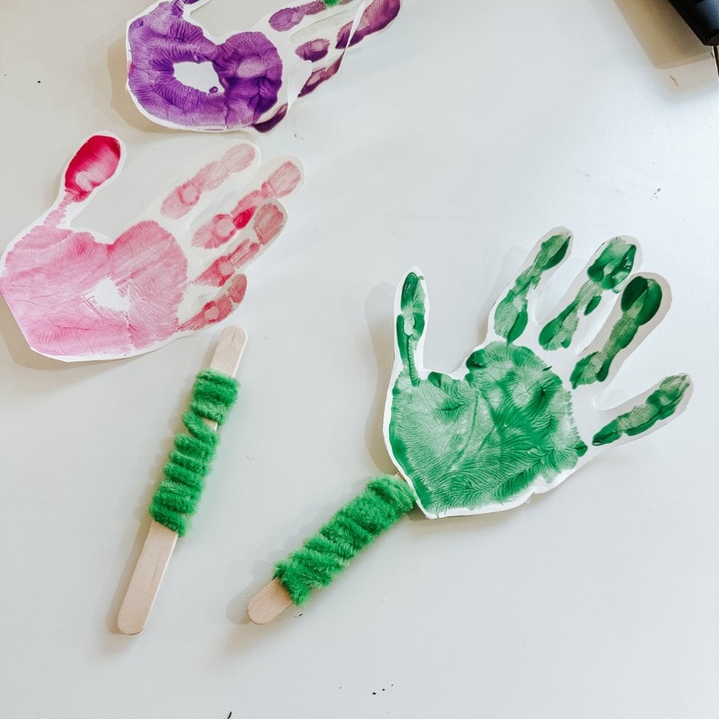 hand flower craft for kids