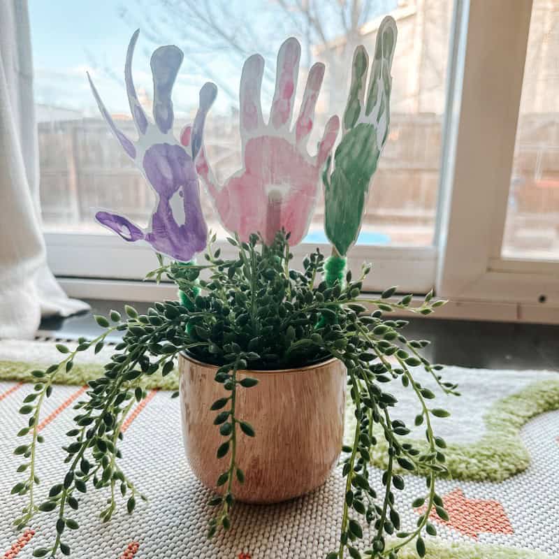 hand flower craft for kids