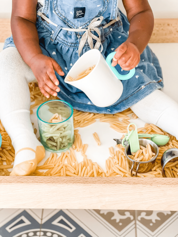 Pouring and scooping activity for toddlers