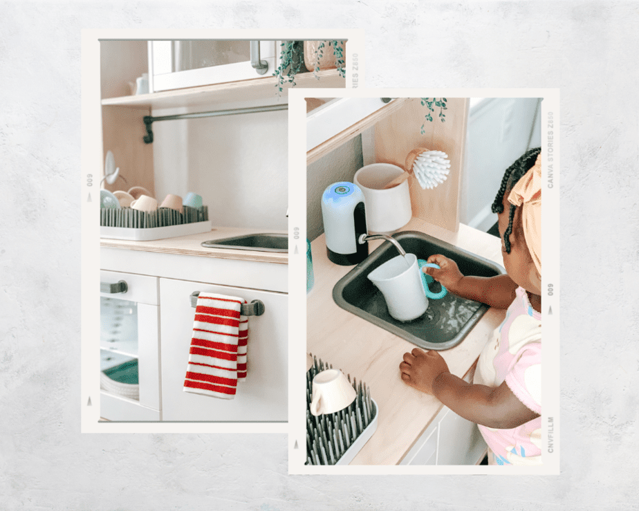 Functional toddler kitchen (IKEA duktig play kitchen hack) — The