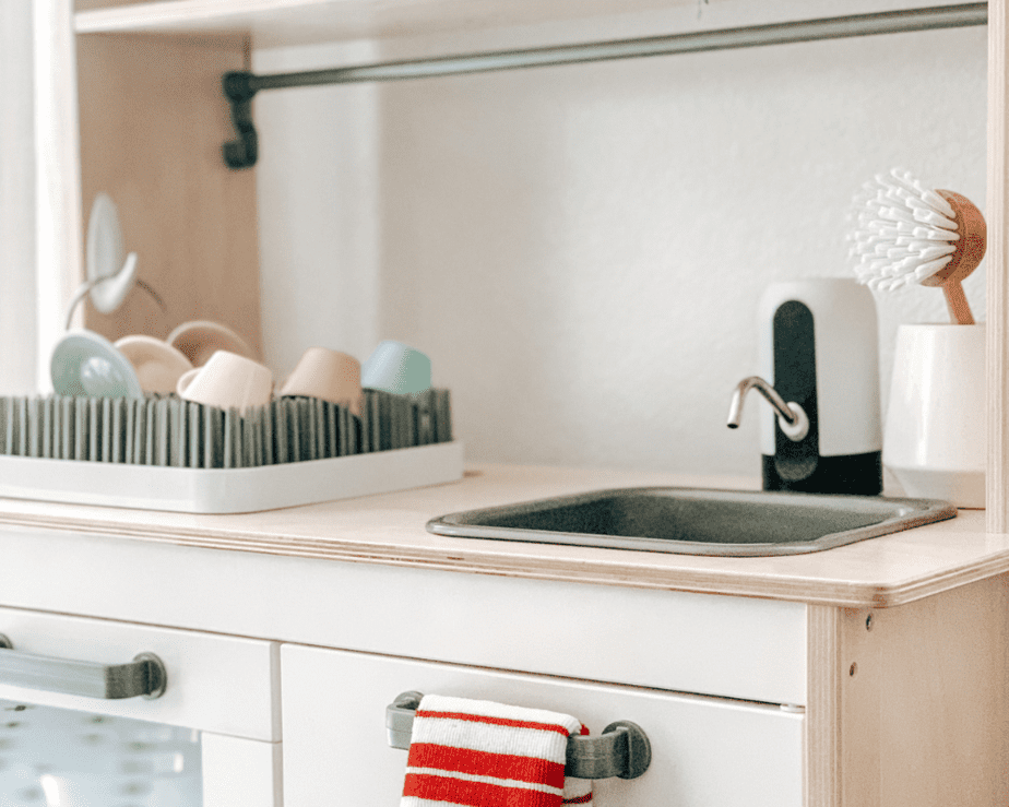 Functional toddler kitchen (IKEA duktig play kitchen hack) — The Organized  Mom Life