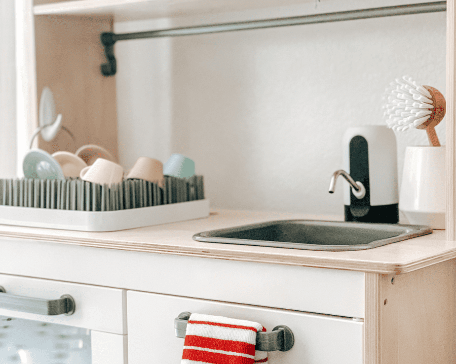 Functional Montessori Kids Kitchen (With Working Sink) IKEA Hack!