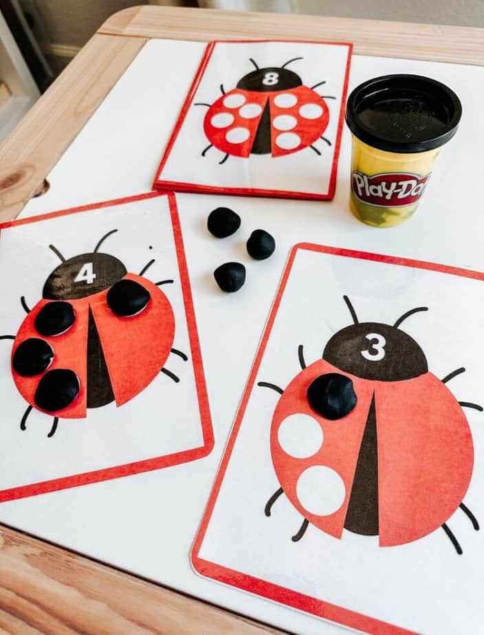 Fun Ladybug counting activity for preschoolers