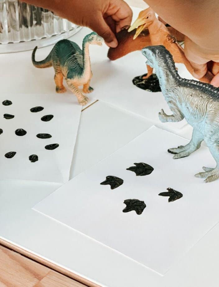 Low-Prep Dinosaur Footprint Activity