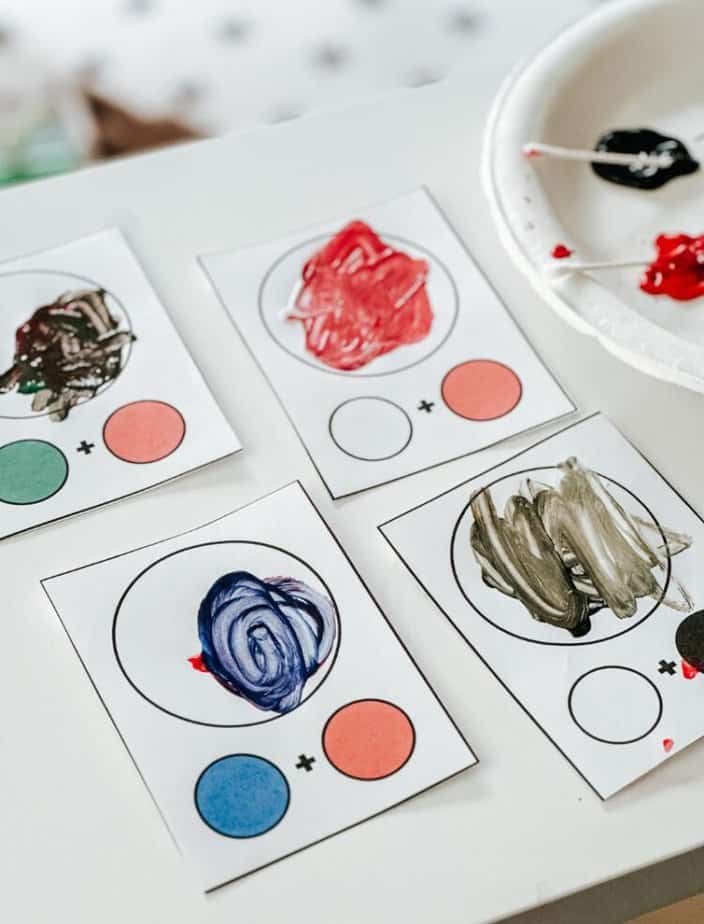 color mixing activity for preschoolers