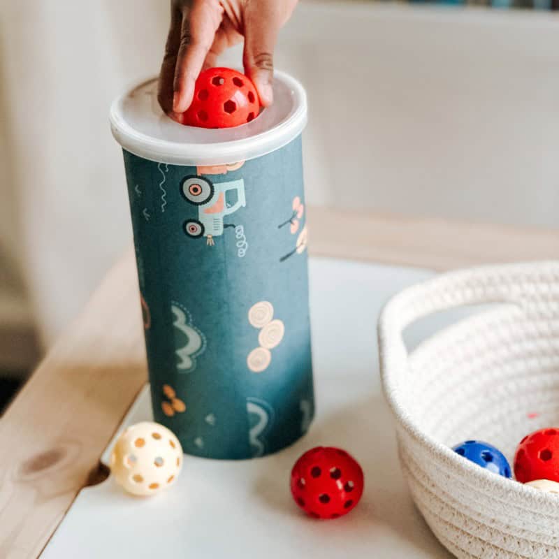 fun activity for toddlers - DIY Ball Drop 