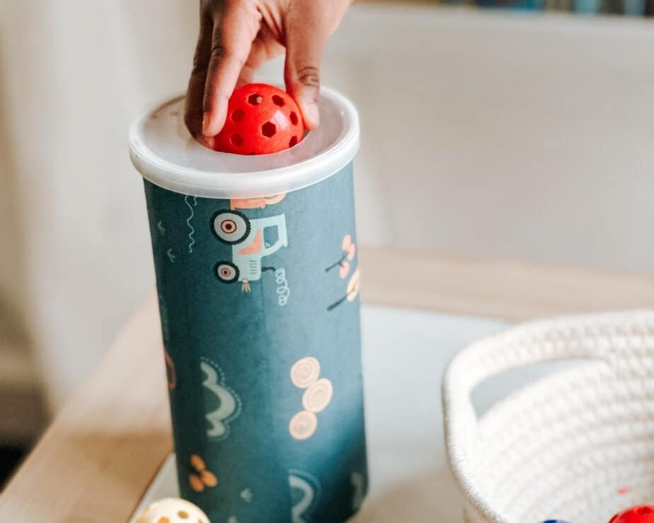 fun activity for toddlers - DIY Ball Drop 