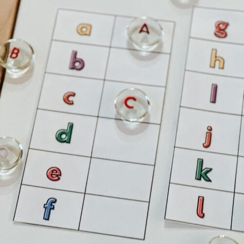 alphabet matching printables