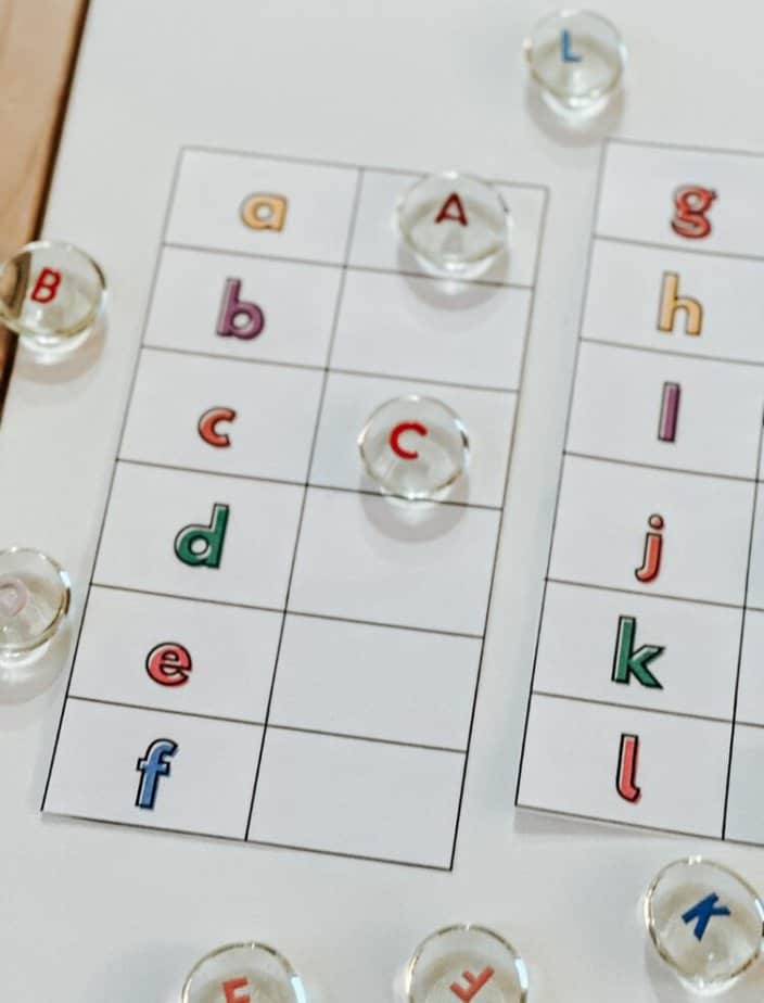 alphabet matching printables