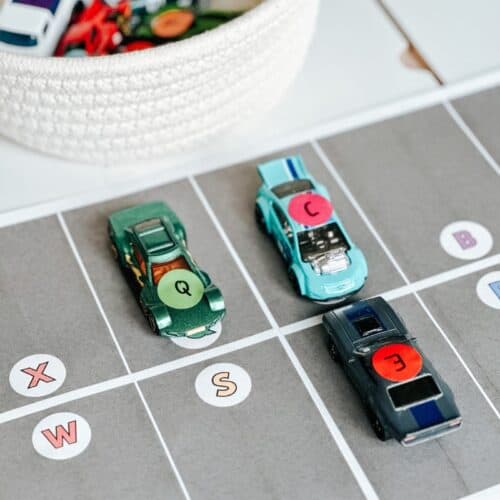 fun alphabet parking lot activity for preschoolers