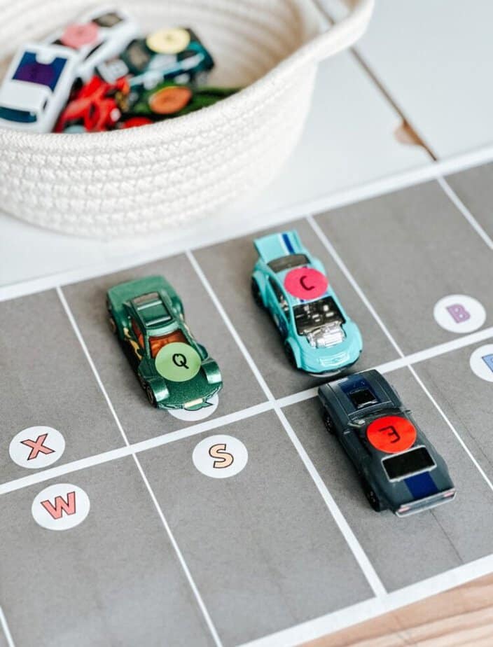 fun alphabet parking lot activity for preschoolers