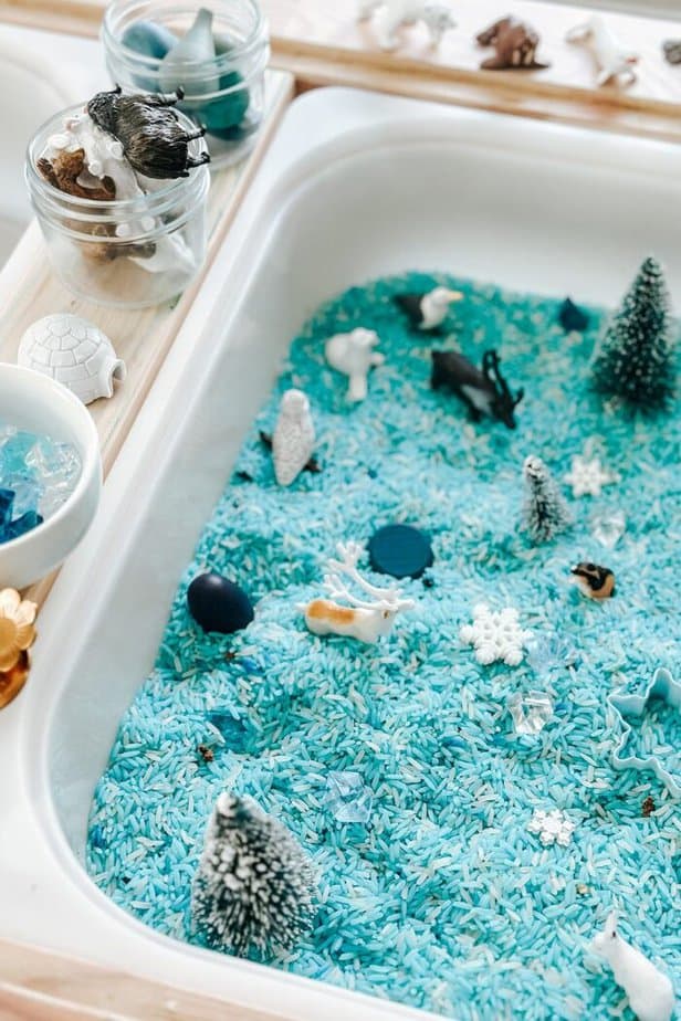 Fun Winter Sensory Bin For Toddlers