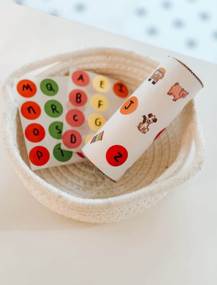 Fun Alphabet Activity Using Paper Towel Roll
