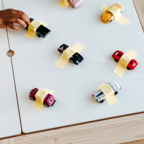 car tape activity for toddlers