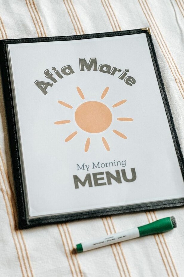 FREE Morning Menu Printable For Preschool