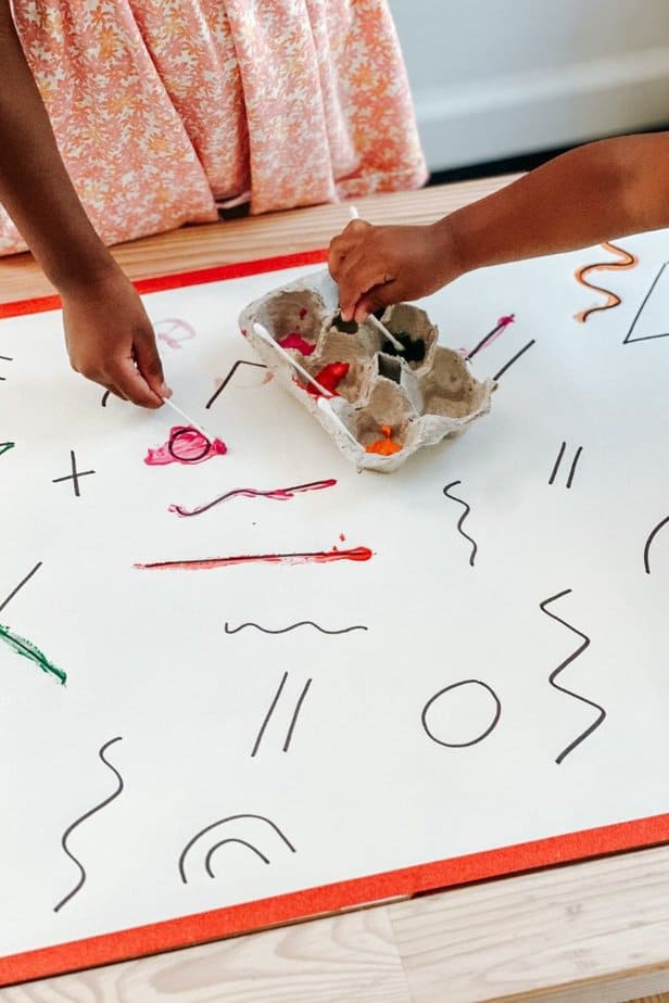 Simple Q-Tip Fine Motor Tracing Activity