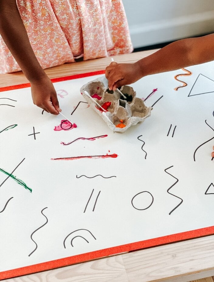 Q-Tip Fine Motor Tracing Activity