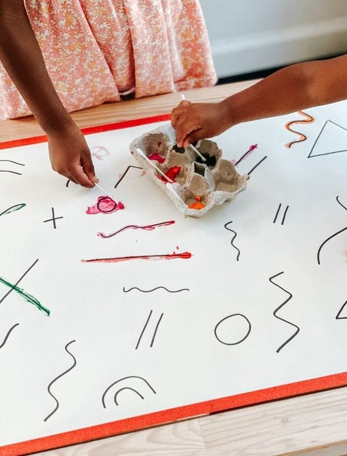 Q-Tip Fine Motor Tracing Activity