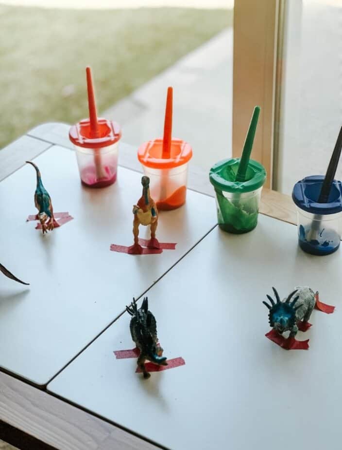 Simple Painting Dinosaur For Toddlers