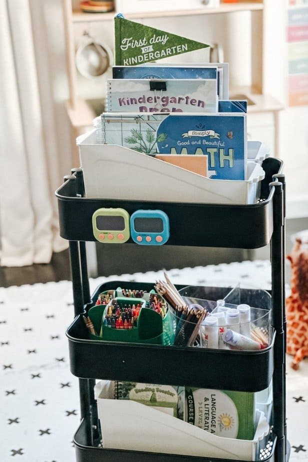 Simple Homeschool Organization For Small Spaces