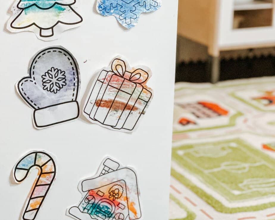 Winter foil art for toddlers