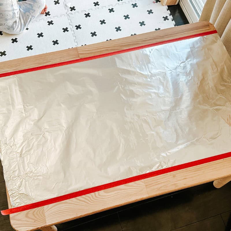 Winter foil art for toddlers