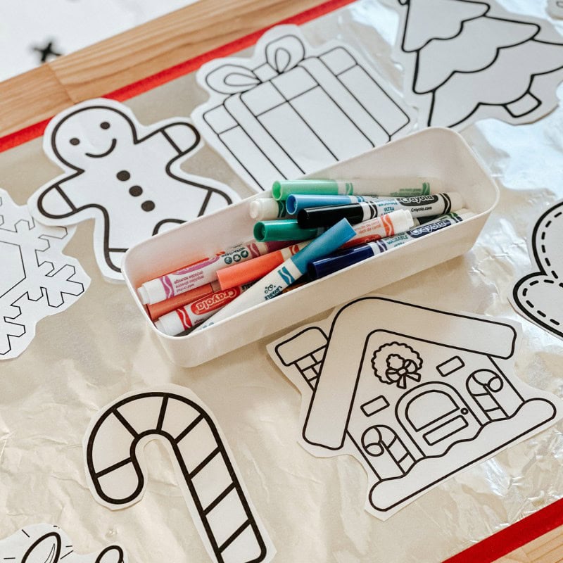 Winter foil art for toddlers