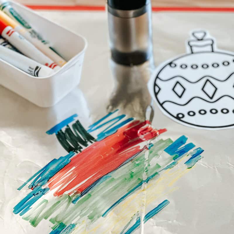 Winter foil art for toddlers