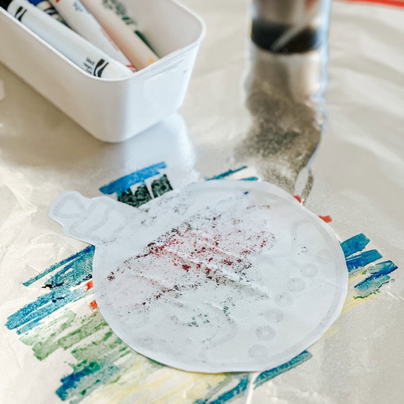 Winter foil art for toddlers