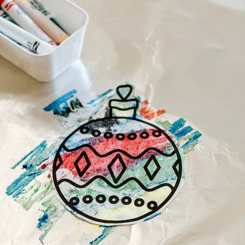 Winter foil art for toddlers