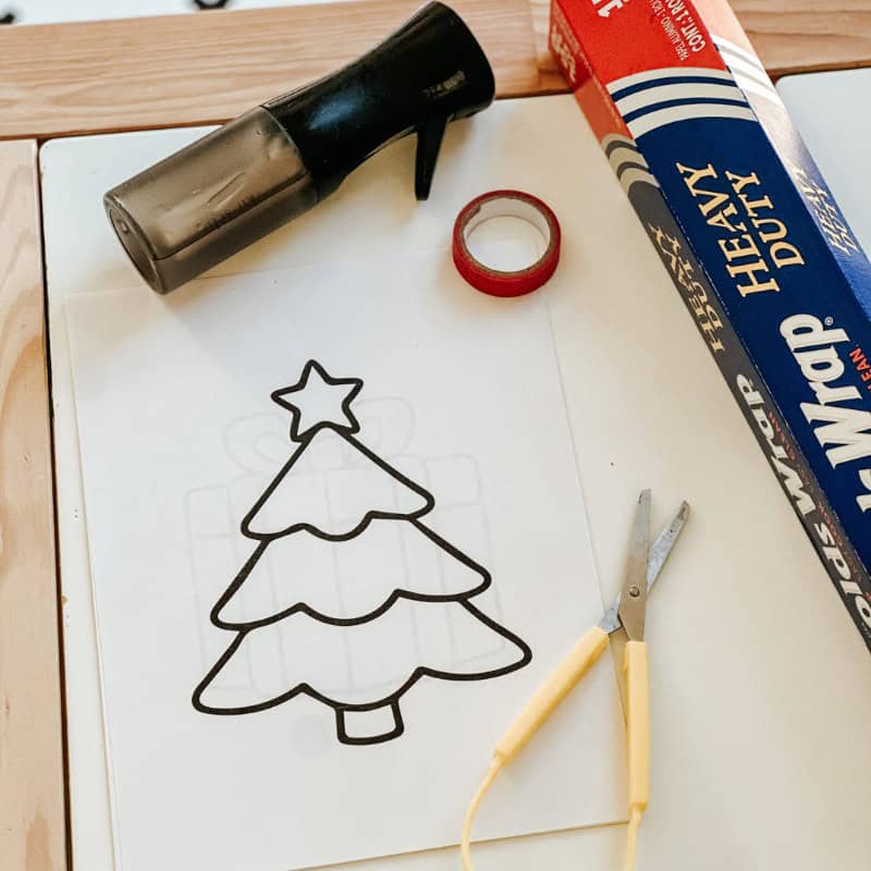 Winter foil art for toddlers